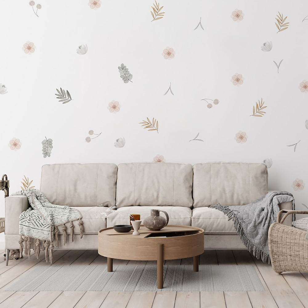 Boho Leaves Botanical DIY Wall - огляд і ціна Baby Nursery Murals