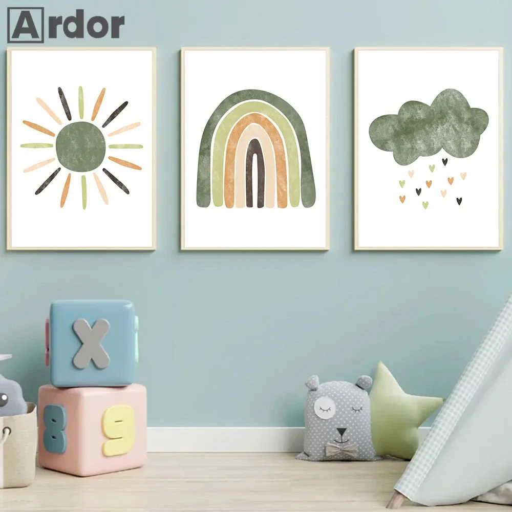 Star Cloud Moon Posters And Pr - огляд і ціна Baby Nursery Green