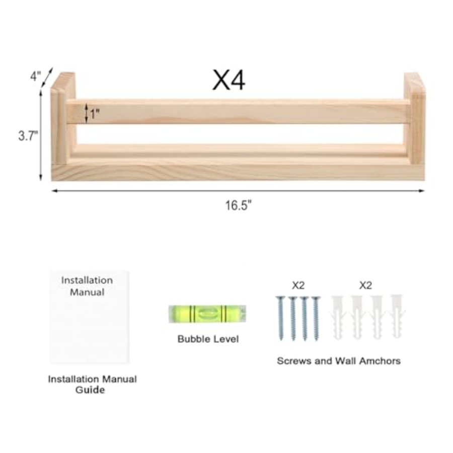 Nursery Room Shelves Set of 4, - огляд і ціна Baby Nursery Shelves