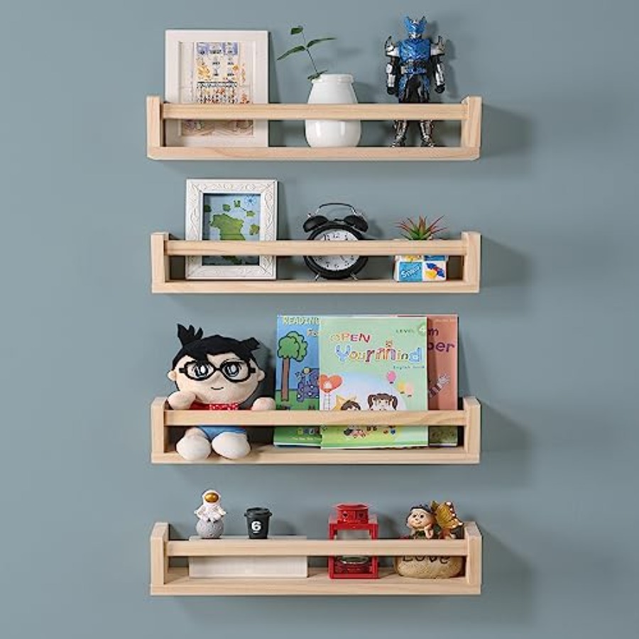 Nursery Room Shelves Set of 4, - огляд і ціна Baby Nursery Shelves