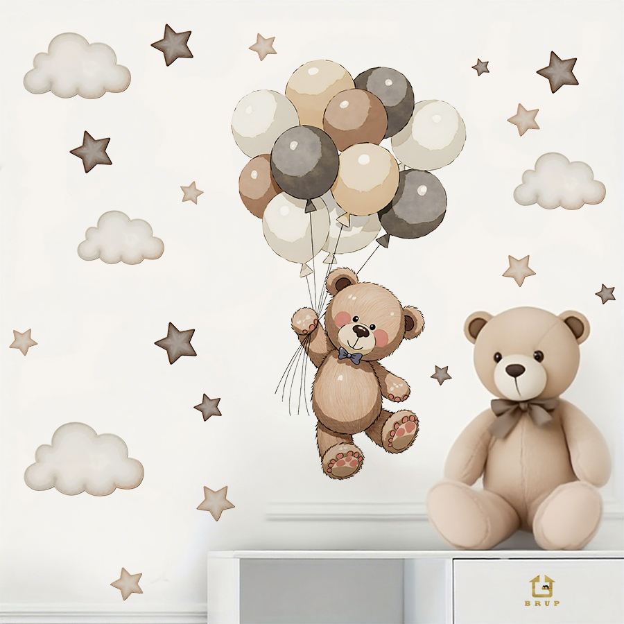 Adorable Teddy Bear Wall Decal - огляд і ціна Baby Nursery Furniture
