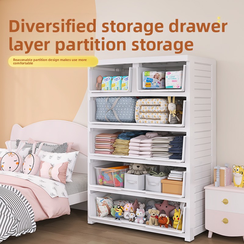 Thickened 5-Drawer Plastic Sto - огляд і ціна Baby Nursery Wardrobe