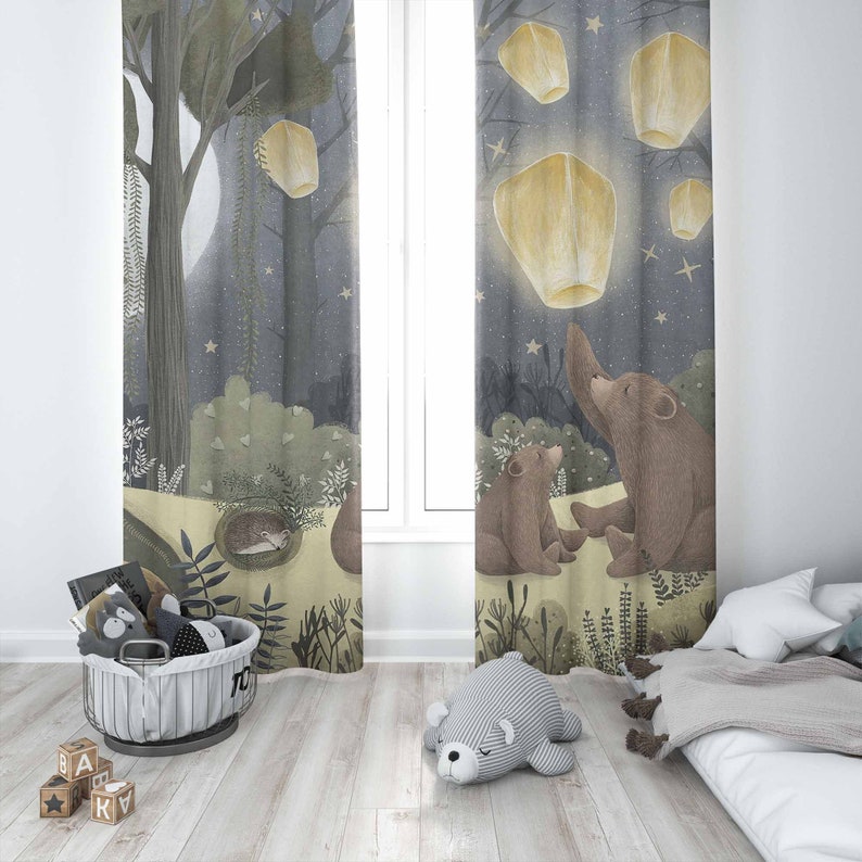 Woodland Nursery Curtains Anim - огляд і ціна Baby Nursery Blackout Curtains