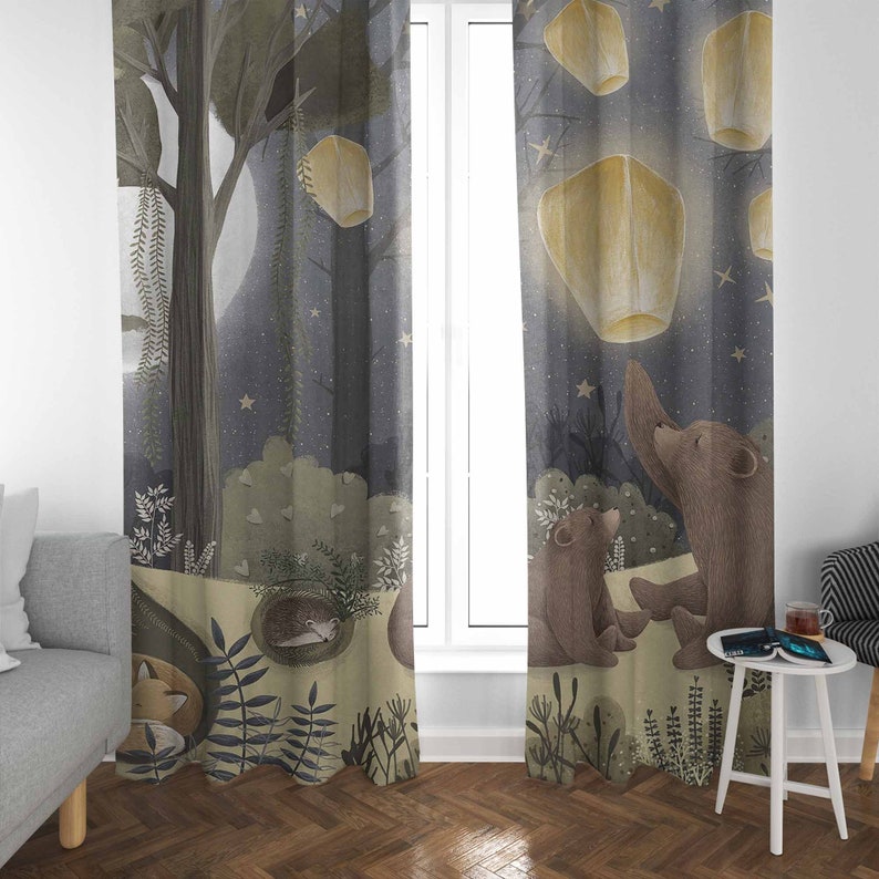 Woodland Nursery Curtains Anim - огляд і ціна Baby Nursery Blackout Curtains