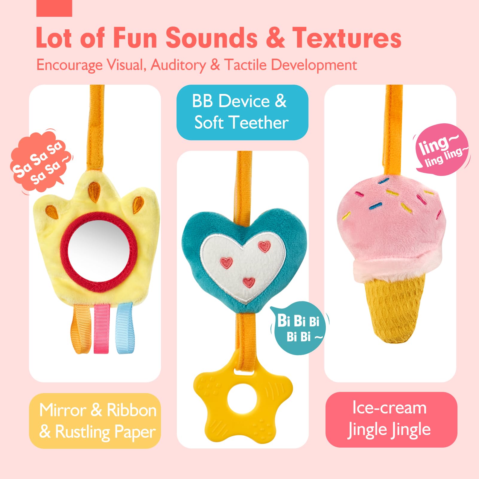 Car Seat Toys for Babies Rattl - огляд і ціна Baby Nursery Set
