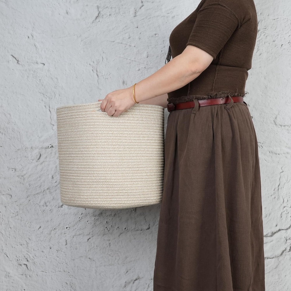 Cotton Rope Basket For Girls B - огляд і ціна Baby Nursery Organiser