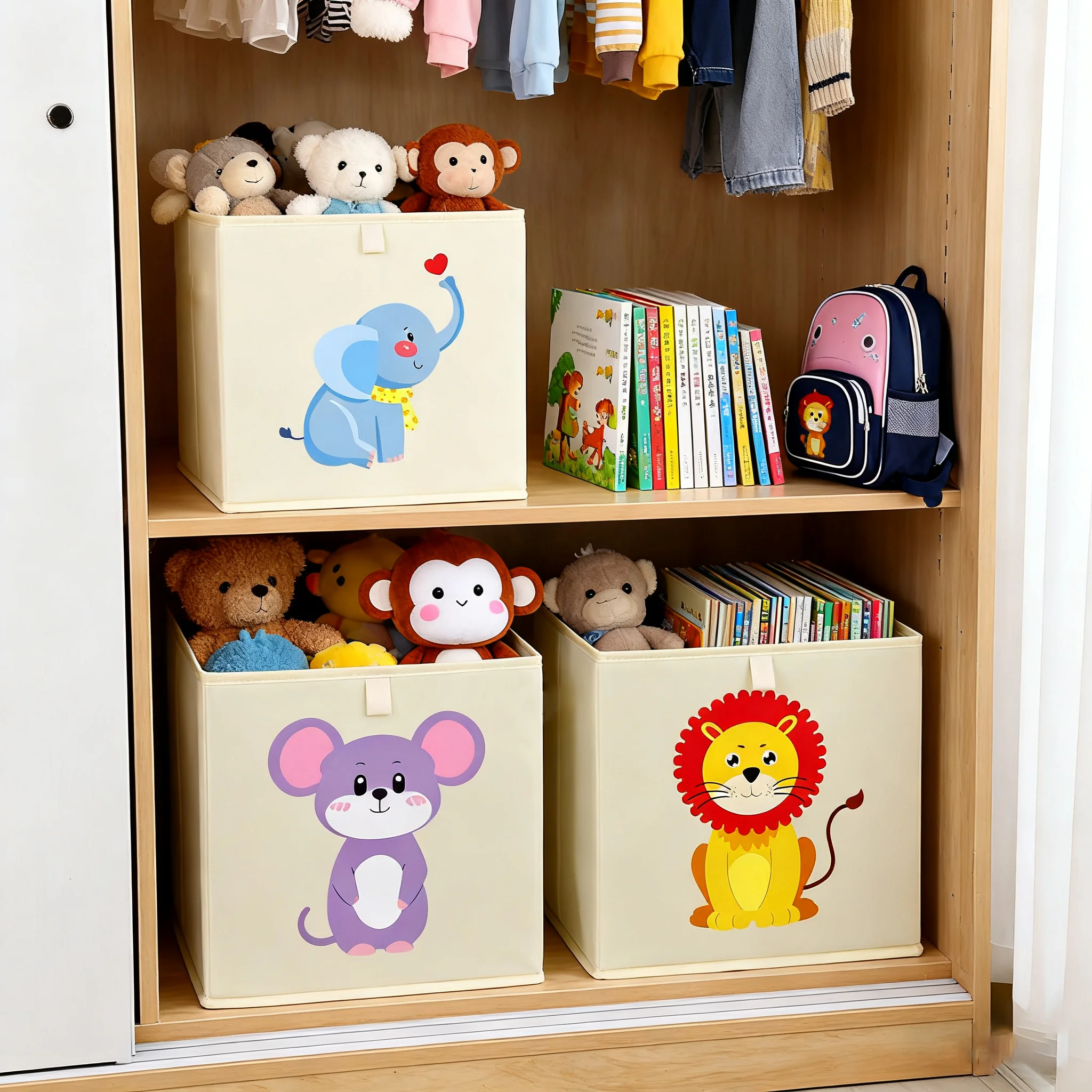 Cute Cartoon Kids Storage Bask - огляд і ціна Storage Basket Fabric