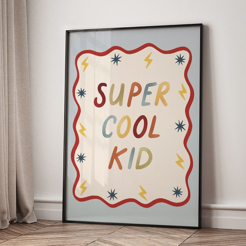 Funny Cartoon Super Cool Kid N - огляд і ціна Baby Nursery Prints
