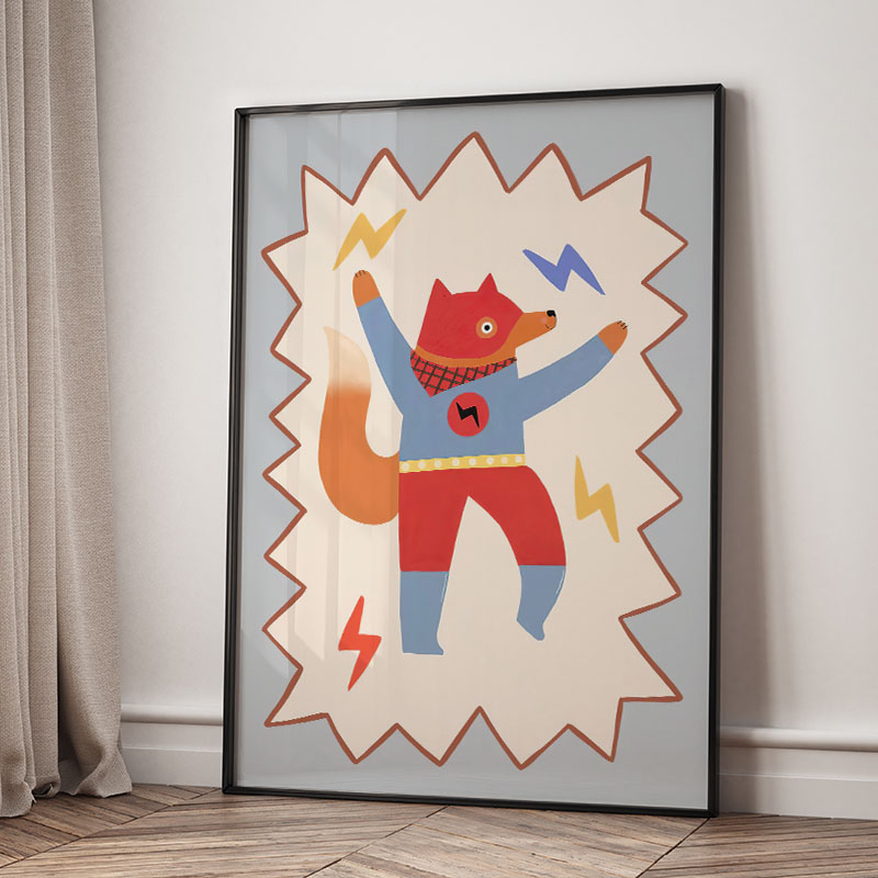Funny Cartoon Super Cool Kid N - огляд і ціна Baby Nursery Prints