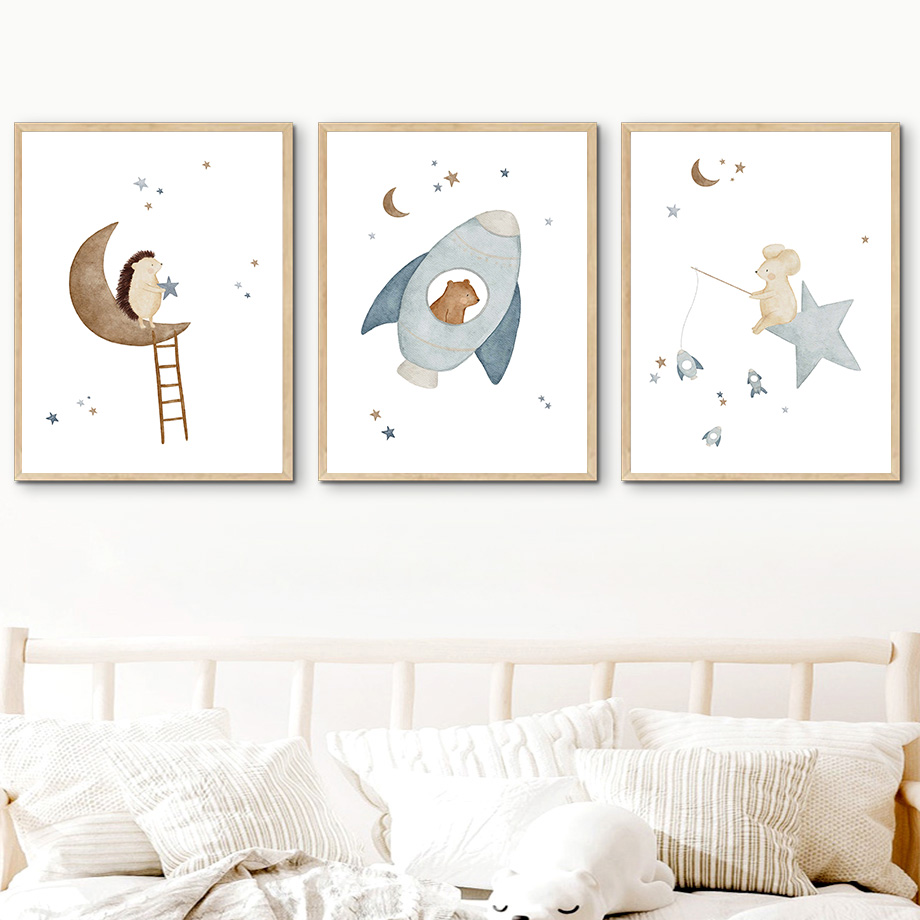 Cartoon Animals Nursery Wall A - огляд і ціна Baby Nursery Murals